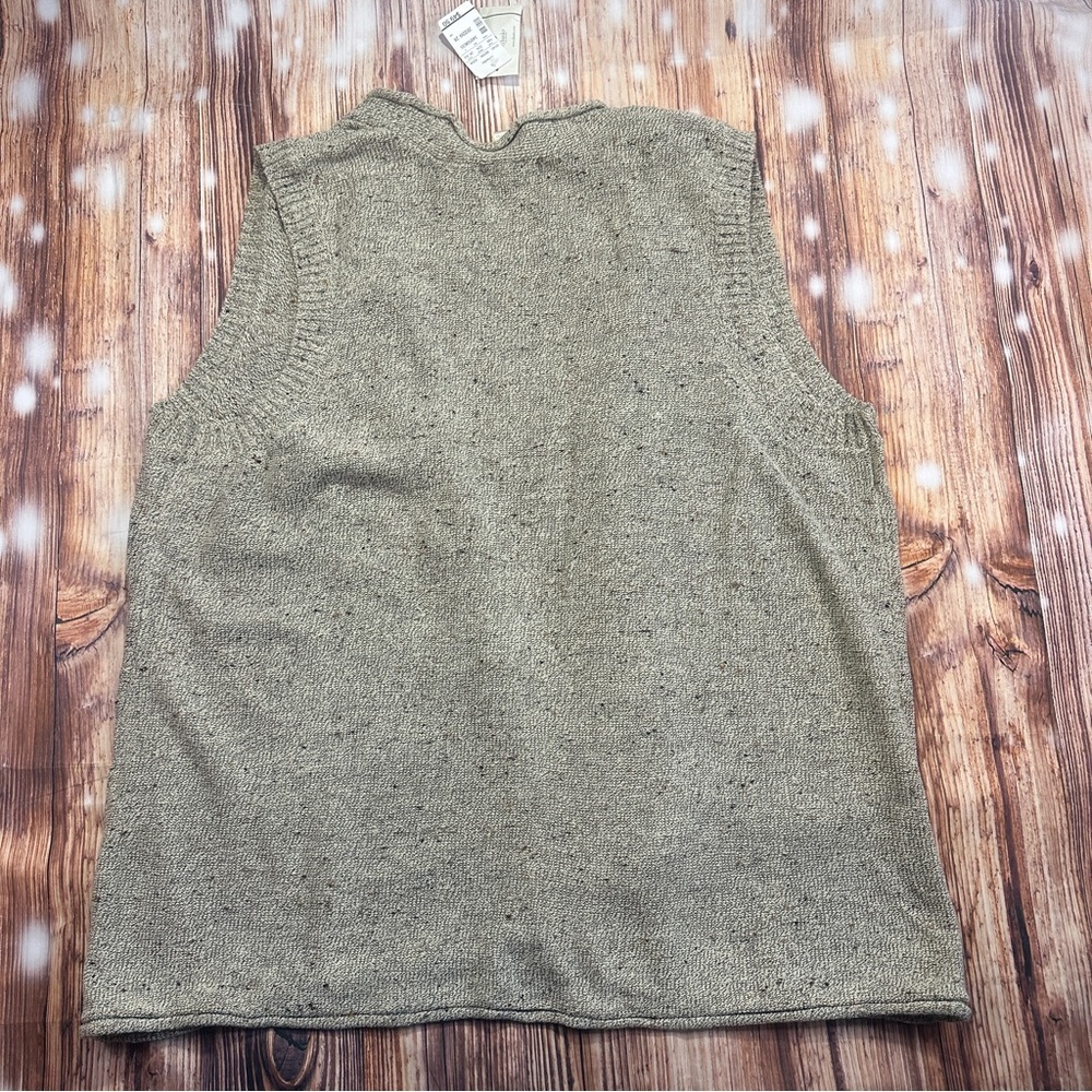 CJ Banks Tan/Confetti Open View Vest Women’s Size 2X - Picture 3 of 13